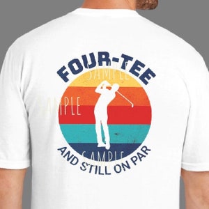 Vierabschlag Geburtstag | vierzig Geburtstagsparty 40er | Golf | Golfspieler | Golfen | auf Augenhöhe | über den Hügel | Digitales Produkt SVG | PNG | Vierziger | 40