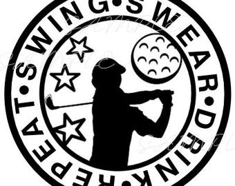 Drink, swing, swear, repeat, golf svg | golf quote | golf clipart | golfer | funny golf | golf shirt | golfing | instant download