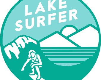 Wake Surfer Girl sticker | Wake boat | surf boat | surf babe | surf behind boat | Surfer girl | boating surfer | Lake life | boat surfing