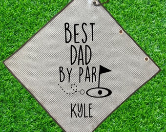Dad golfer, Best dad by Par golf towel personalized, Grandpa, papa, fathers Day, Golfer gift, Golfing towel,  Gift dad holiday gift