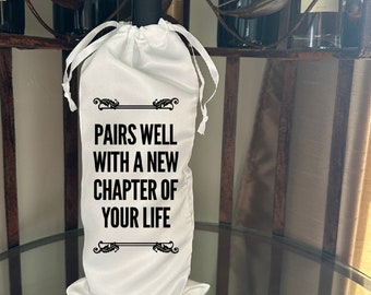 Divorce gift, new chapter, moving on, retirement, co-worker, new job, gift for promotion, divorce party, bar gift, personalized, custom