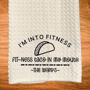 Taco lover Personalized dish towels | Funny Sayings | birthday Gift | Gift Ideas | Bar Gift | hand towel | kitchen | hostess
