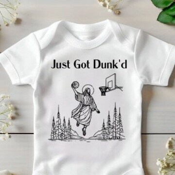 Baptism baby bodysuit | baby christening |  just got dunked | Christian| boy|  girls | funny shirt | baptized | baptism present | blessing