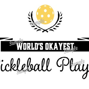 Pickleball svg / Pickleball / Pickle ball / dink / servire / file digitale / giocatore più okay del mondo