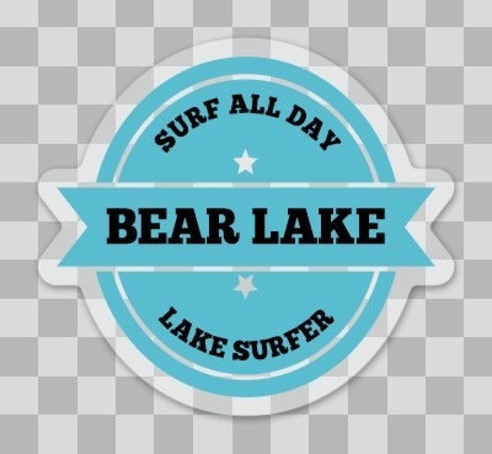 Lake Shape Sticker Utah Lakes Sticker Bundle: Waterproof Wake Surf Stickers - Etsy