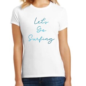 Surfing Womens T Shirt | surf | ocean | waves | wake surf | boat surf | wake surf | surf behind boat