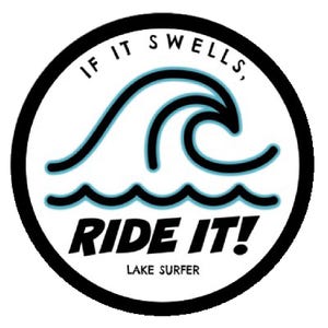 Wake surf Sticker | boat surf wake boat wake surfer | Wave wake surfing surf behind boat | If it swells Ride It! | Lake life | wakesurfer