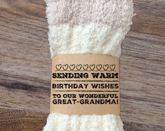 80th birthday for her gift personalized | best 80th birthday gift | fuzzy socks | custom Gift | cozy socks | grandma eightieth celebration