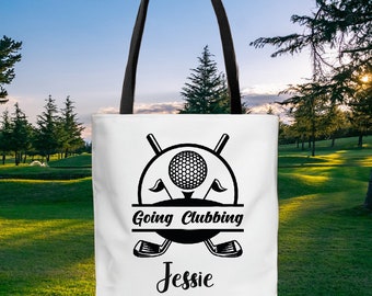 Going clubbing golf gift | golf tote | canvas grocery bag | golfer  personalized gift | custom Present | golf club | golf lover