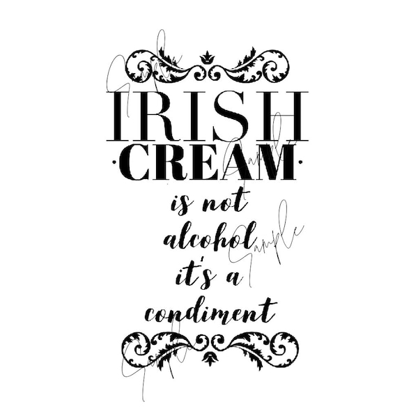 Irish Cream svg | drinking | Irish coffee | Funny drinking | alcohol | Bar gift | hostess gift | hand towel | cream