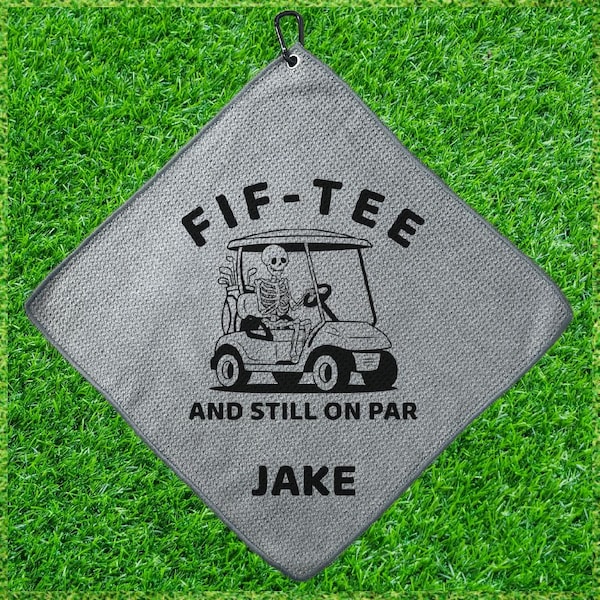 50th birthday golf | fifty Golf towel | Fiftieth birthday golfing | Fif tee on par | birthday party | golf funny | dad gift | Golfer gift