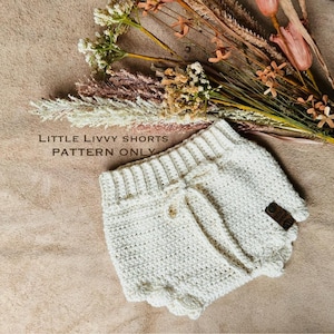 Vintage gehäkelte Baby Shorts / Windel Hosen (nur Muster)
