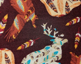 Quilted Padded Camera Strap – Deer, Bear, Eagle Southwest Pattern