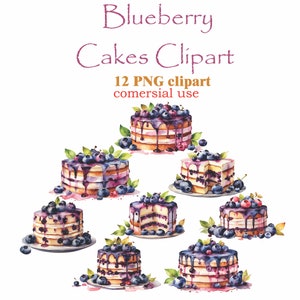 Blueberry Cakes Clipart, Blueberries Clipart, Delicious Blueberry Cake  PNG, Blueberry Cake Transparent Background, Blueberry illustration
