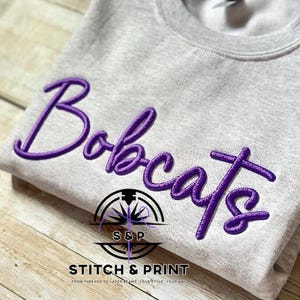 3D Puff Embroidery, School Mascot Embroidered Sweatshirt, School Spirit, School pride, Custom Embroidery, Custom Sweatshirt