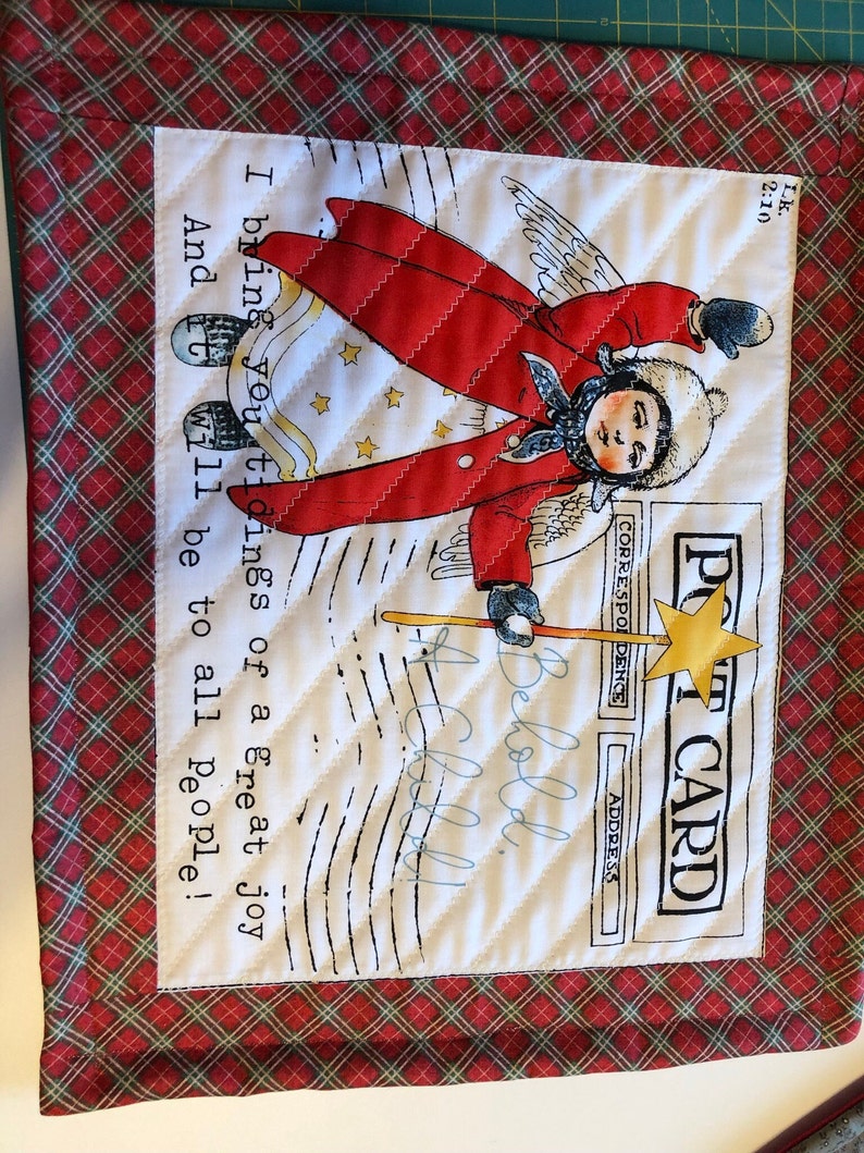 4 Quilted Handmade Christmas Placemats Etsy