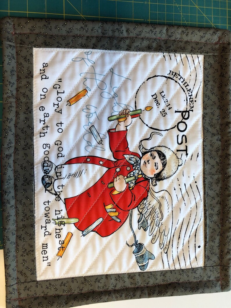 4 Quilted Handmade Christmas Placemats Etsy