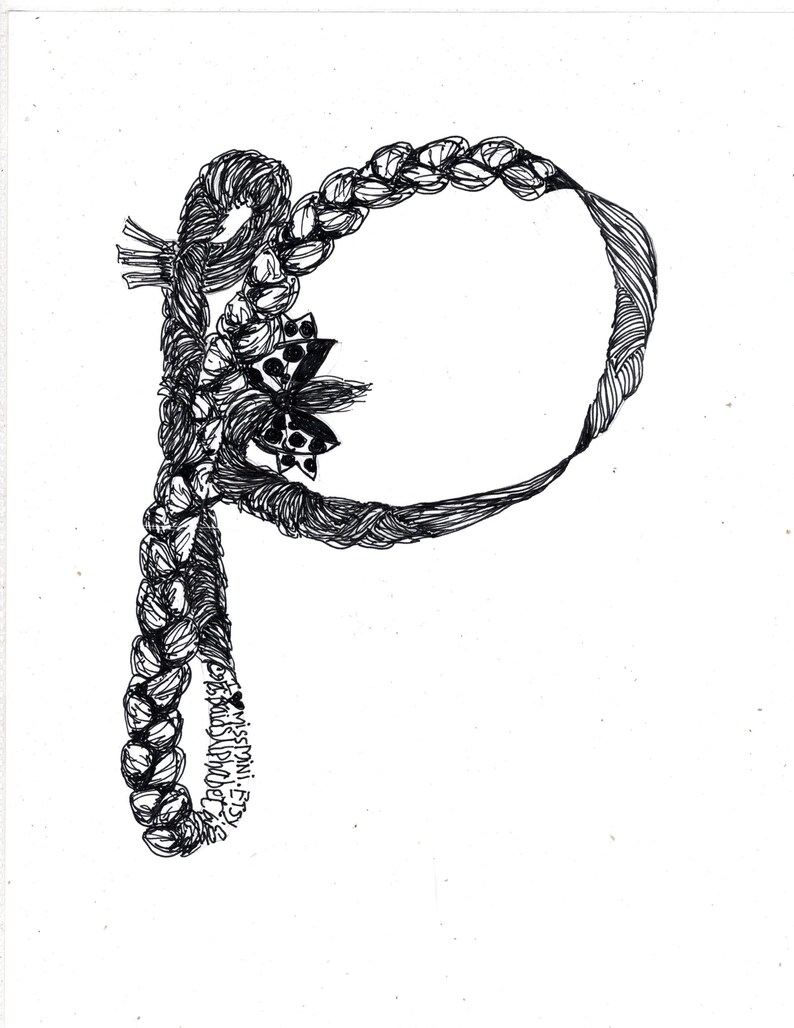 The BRAIDED HAIR ALPHABET - Etsy