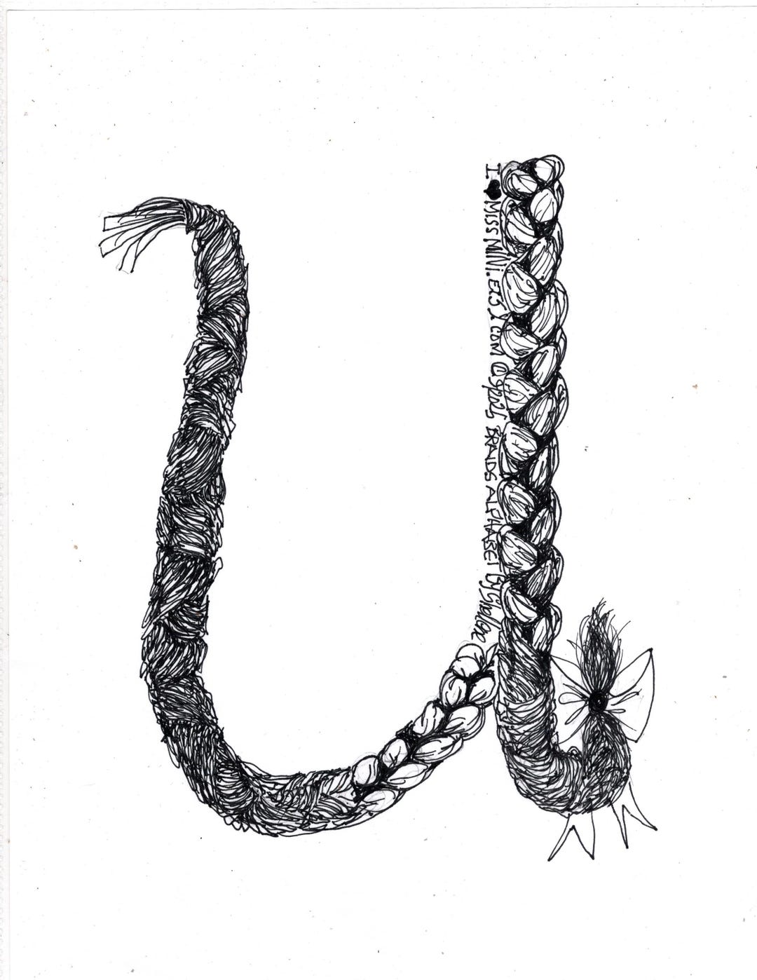 The BRAIDED HAIR ALPHABET - Etsy