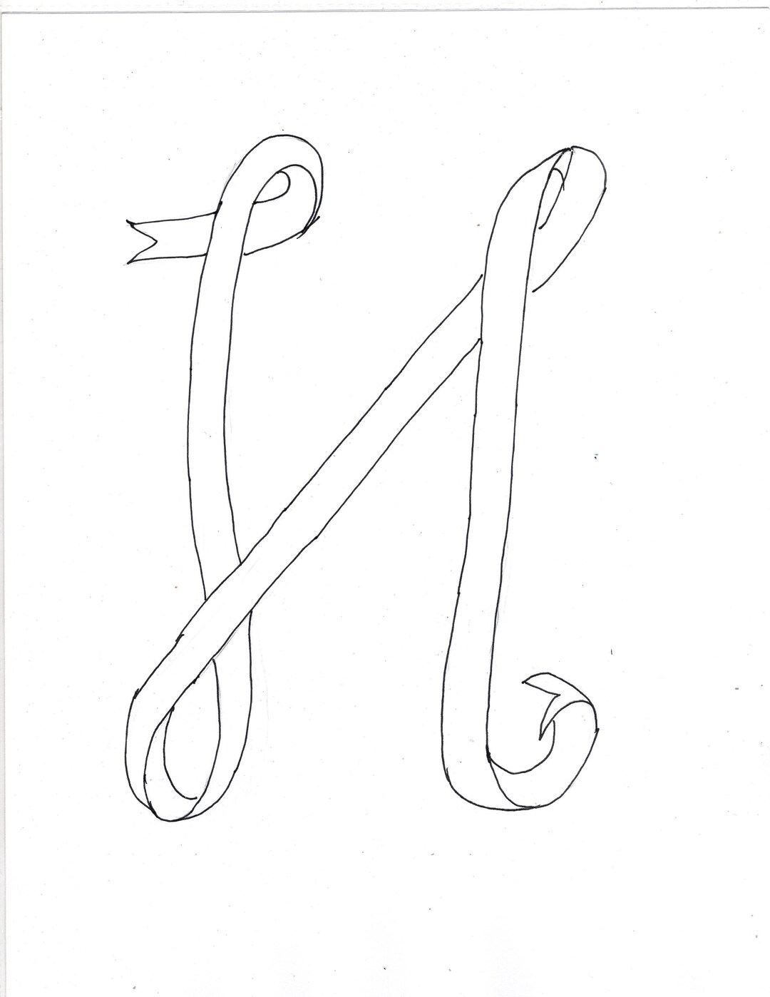 TEMPLATE Cursive---h - Etsy