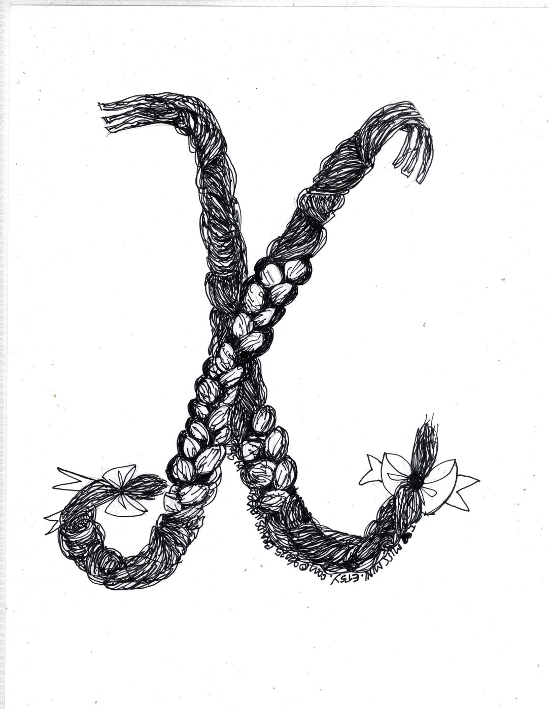 The BRAIDED HAIR ALPHABET - Etsy