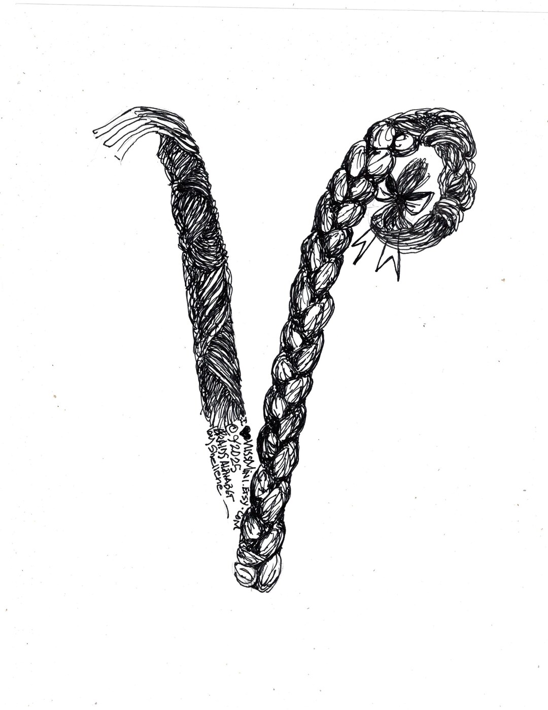 The BRAIDED HAIR ALPHABET - Etsy