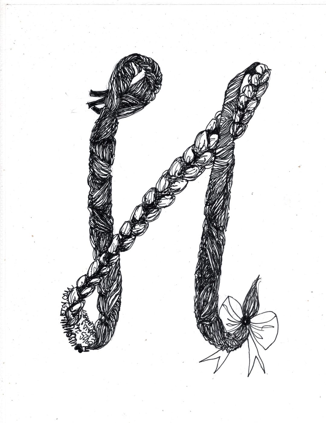 The BRAIDED HAIR ALPHABET - Etsy