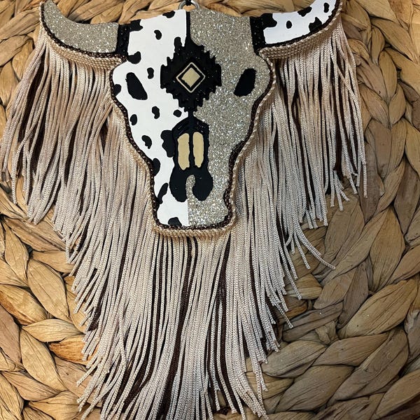 Bull skull freshie | car freshie | western | cow print
