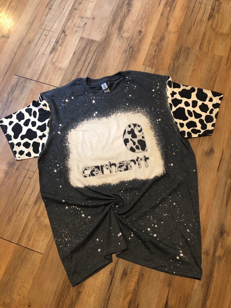 cow print bleached shirt