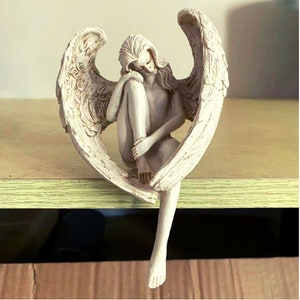 Angel wings Sitting Fairy Statue for Home and Garden Decoration Fairy wings ornaments & accents