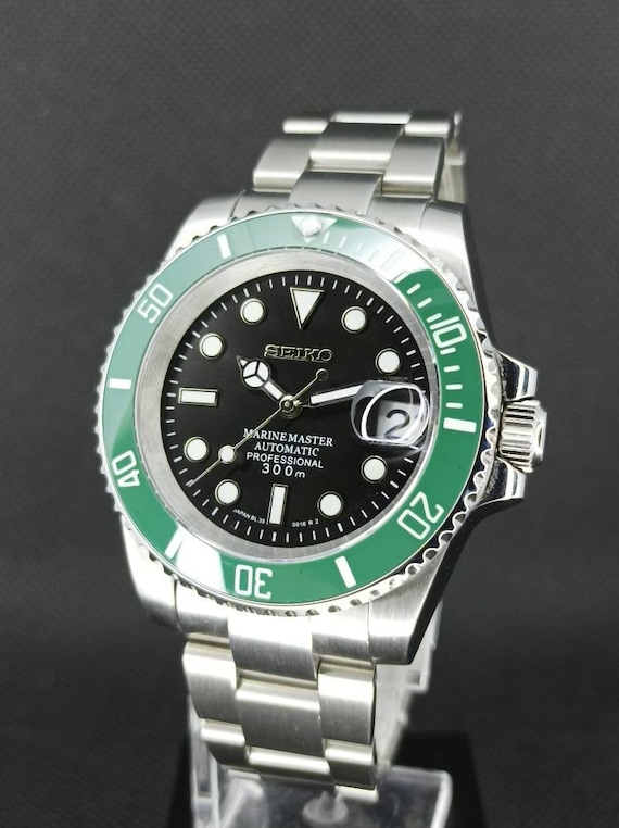 Seiko Mod Starbucks Submariner Tribute Automatic Diver - Etsy