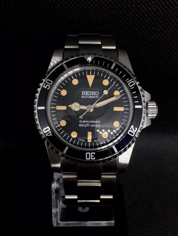 Seiko Mod Submariner Vintage Diver Automatico 5513 5514 Sub | Etsy Italia