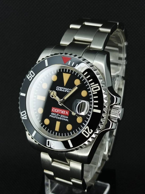 Seiko Mod Submariner Vintage Comex Diver Automatic Tribute - Etsy