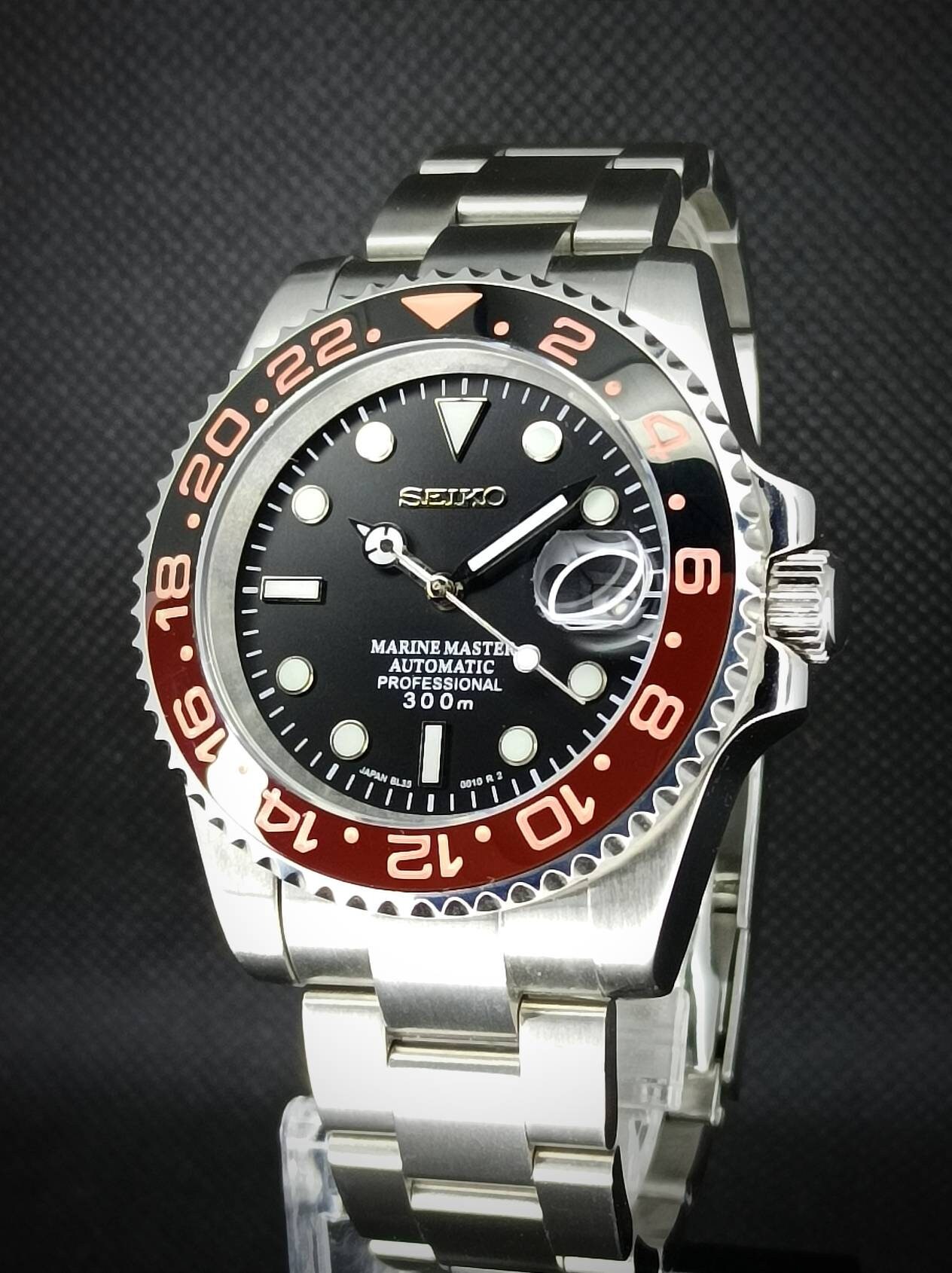 Seiko Mod Submariner Root Beer Tribute Diver Automatic GMT - Etsy