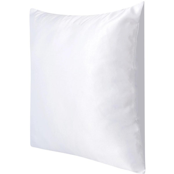 Sublimate Satin Pillow Case 15.75" x 15.75" | White Polyester Satin Sublimation Blank| Glossy White Cushion Cover| Sublimation Blanks