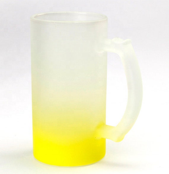 16oz Frosted Glass Beer Mug Dye Sublimation Blank
