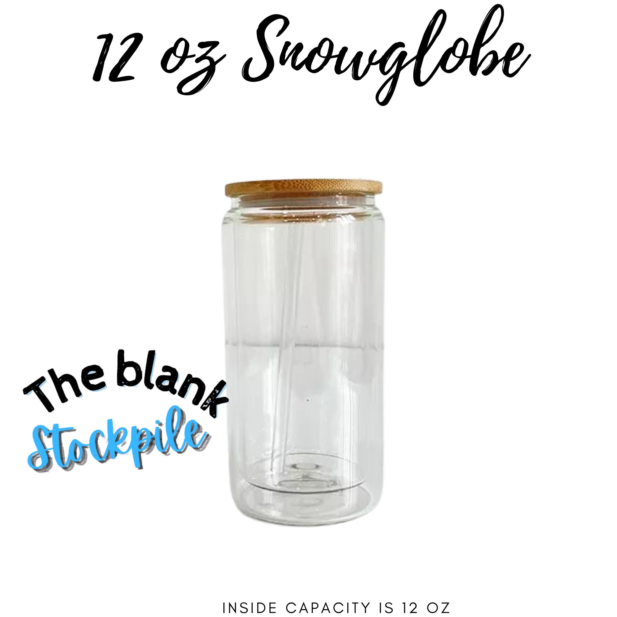 Snowglobe Tumbler with Handle - Bamboo Lid and Straw Included –  OneStopSubShop