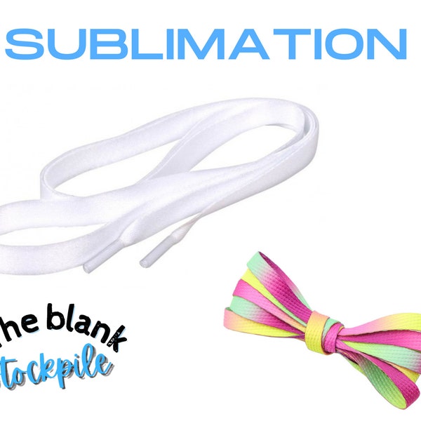 Sublimation Blank Shoelaces 54"| Custom Text or Image Shoe Laces| Personalize Footwear