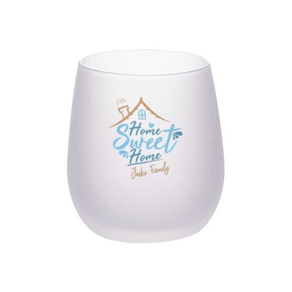 Frosted Stemless Wine Glass Etsy