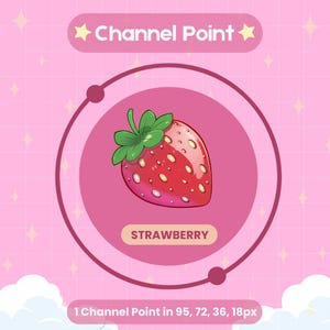 Strawberry Twitch Channel Points Icon | Twitch Channel Point Icon | Twitch Emotes | Stream Emotes | Channel Point Redeem