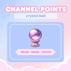 Crystal Ball Channel Point Icon for Twitch | Witch Emotes | Cute Stream Assets