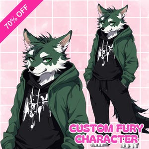 Custom Furry Art Commission | Pfp/Headshot Anime Furry Profile Picture | Fursona Commission | Furry Base | Furry Icon | Furry avatar