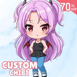 Custom Chibi Anime Portrait, Couple/Family Cartoon Portrait, Kawaii Character Art, Personalized Gift, Anniversary, Wedding, Birthday Present