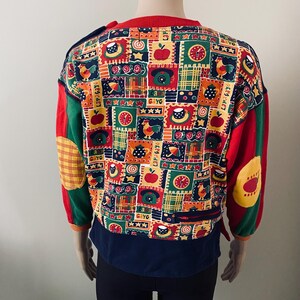 Vintage Lapagayo multicolour patchwork crewneck sweater, junior’s medium