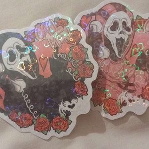 CALL ME! <3 || ghostface holographic sticker