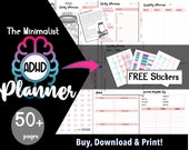 ADHD Planner Adult| ADHD Planner | Undated Minimalist planner for ADHD adults