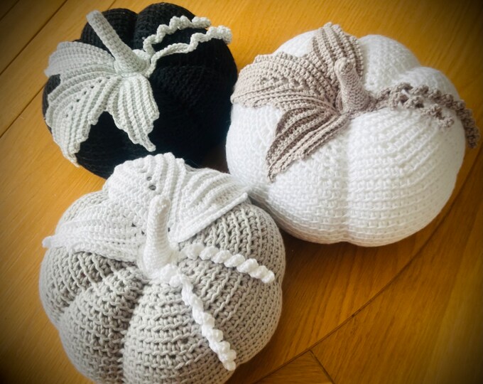 Set of 2 Hand Painted and Decoupaged Ceramic Pumpkins With - Etsy