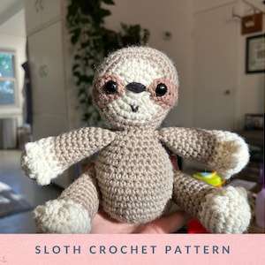 Sloth Crochet Pattern BEGINNER FRIENDLY