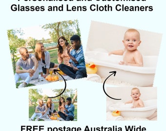 FREE Postage with Tracking. Glasses Lens Cleaning Cloth. Personalised/Customised. Design it your way. Cleans Mobile's, pc/laptop screens.