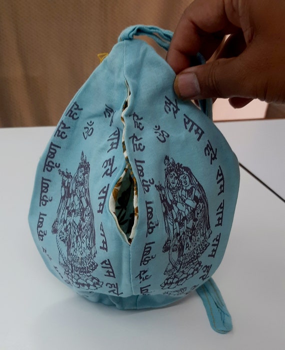 Cotton Yellow Jaap Mala Bag/Bead Bag with Rudraksha Mala for Jaap Chanting  | eBay